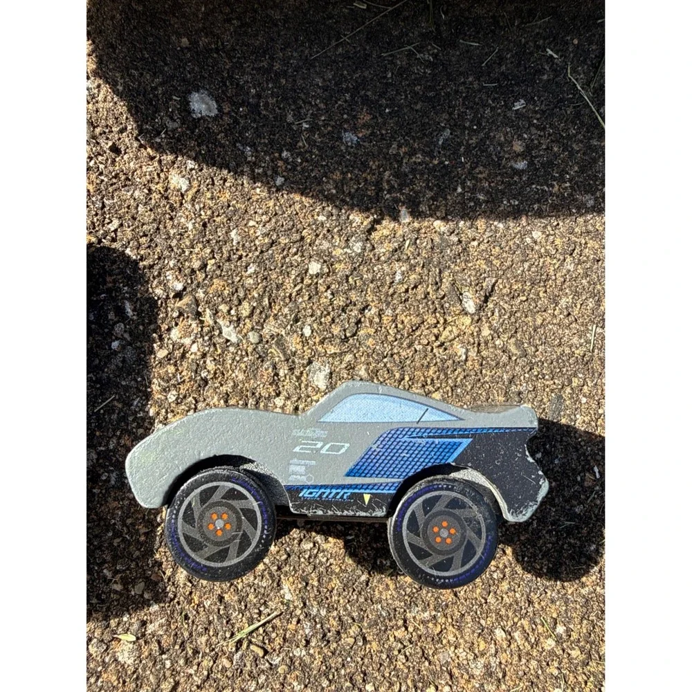 Disney Pixar Cars Jackson‎ Storm IGNTR 20 Diecast & Kidkraft Wooden Car Lot of 2